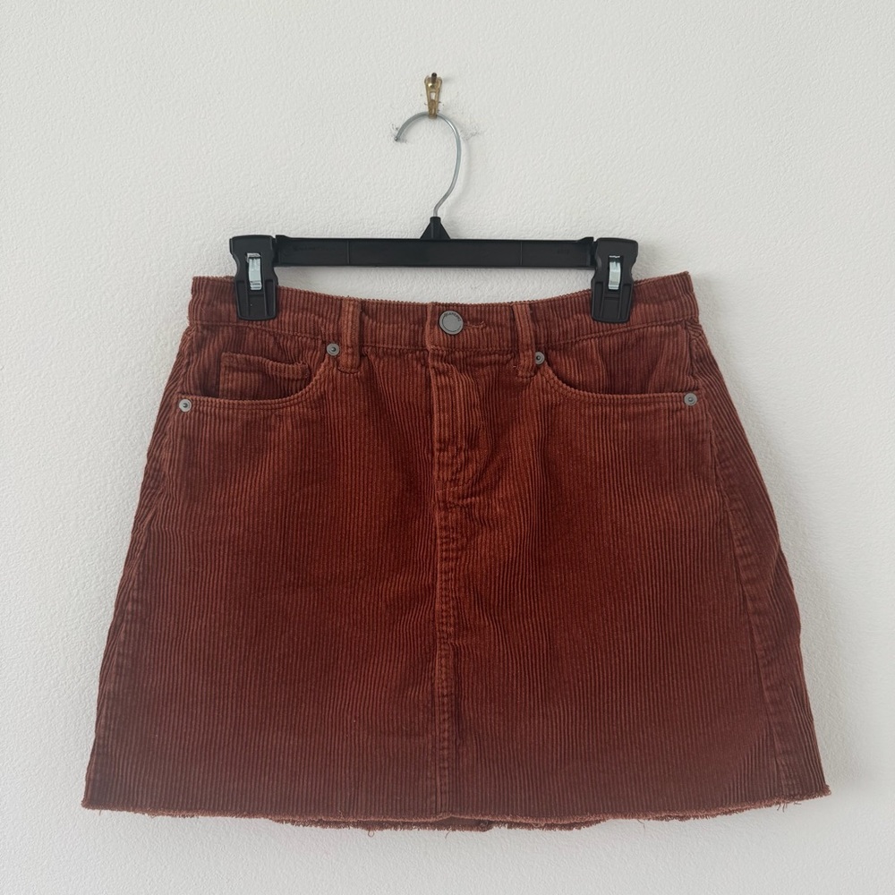 Blank NYC Brown Corduroy Mini Skirt